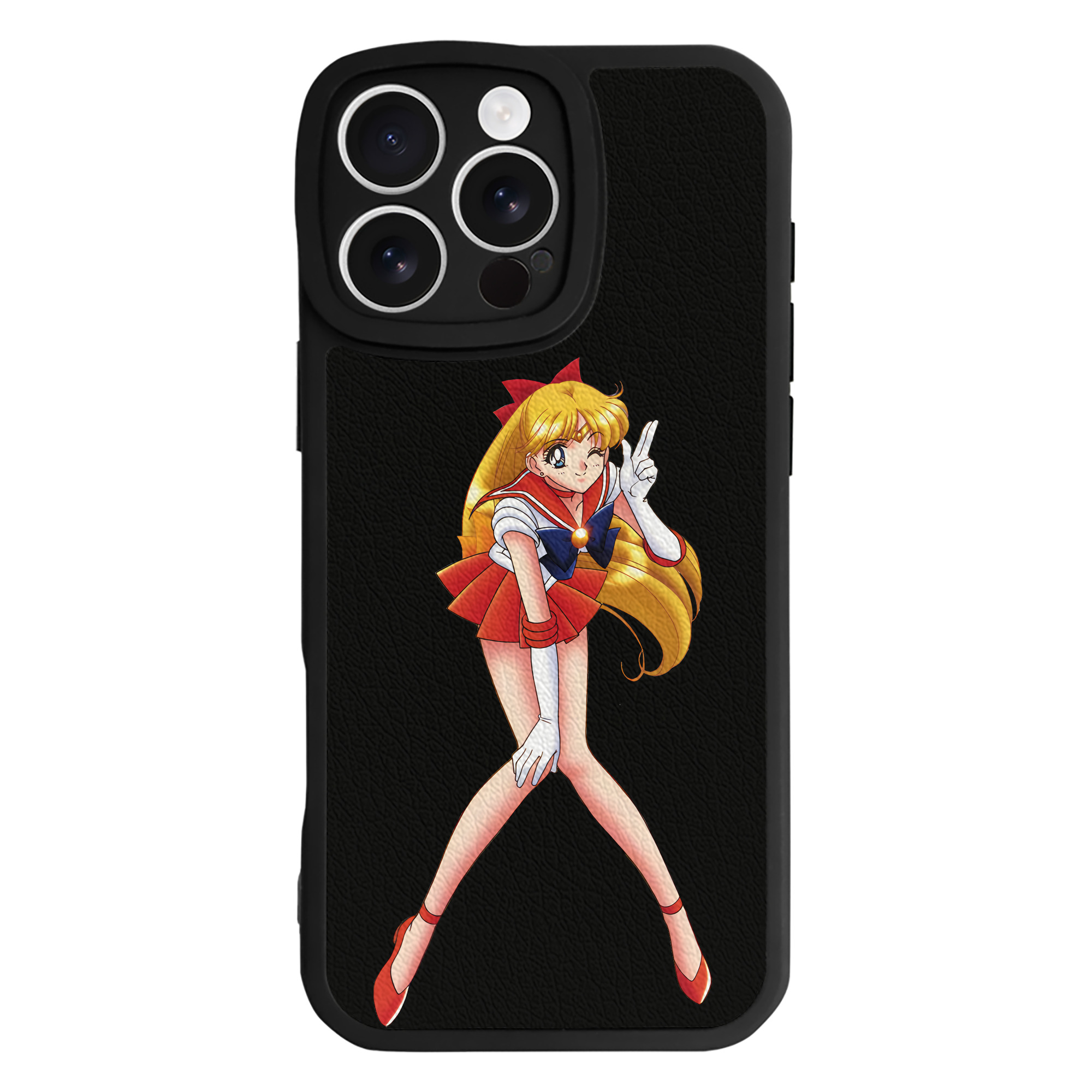 （画像用） 美少女戦士セーラームーン 愛野 美奈子 あいの みなこ Sailor Moon Aino Minako 【iPhone 16シリーズ対応】シリコンスマホケース（レザー調） 材質：シリコン